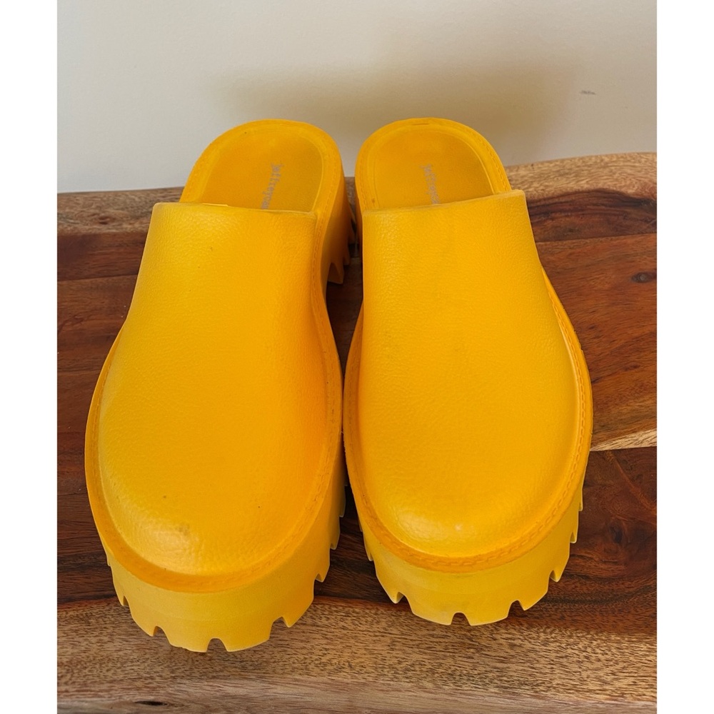 Jeffrey Campbell Bright Yellow Clogs